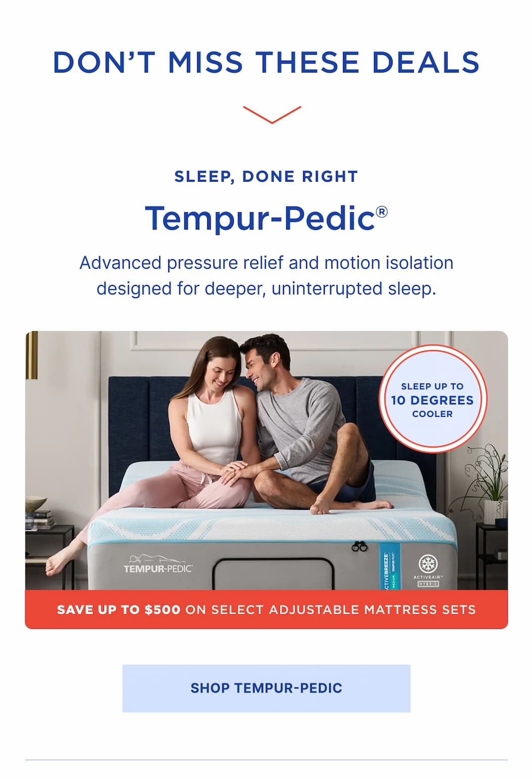 tempur pedic advanced pressure relief and motion for deeper sleep