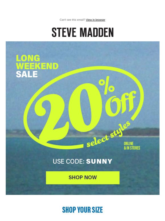 Now Live: 20% Off Select Styles