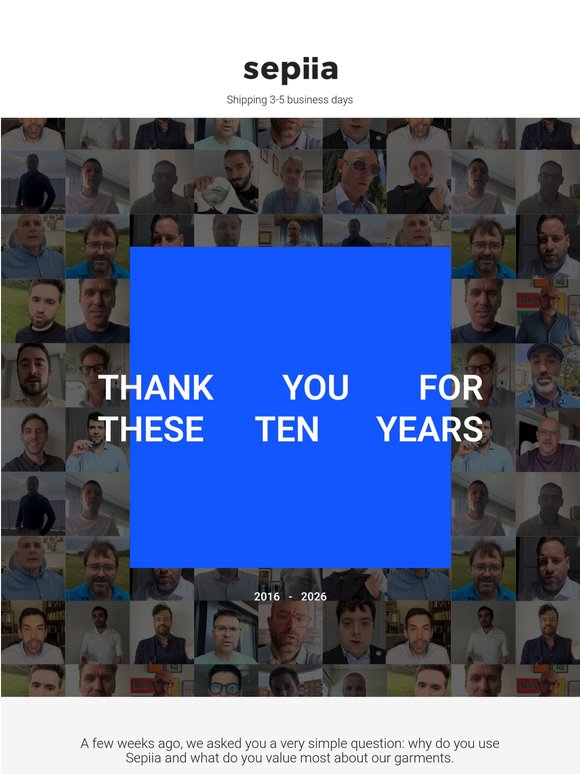 Celebrating 10 years with you, thank you for choosing us