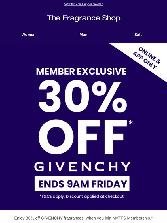 Get 30% Off* Givenchy