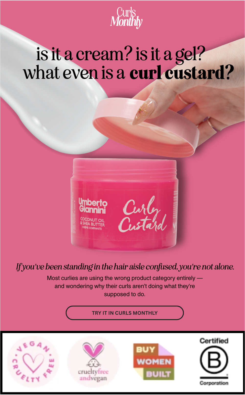 Is it a cream? Is it a gel? What even is a curl custard? 