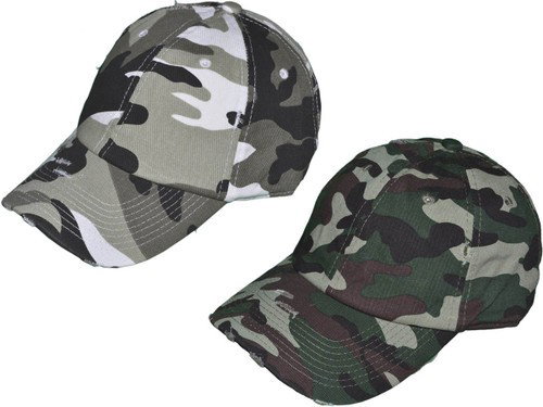 Camo Vintage Dad Hats - Low Profile Unstructured Washed Cotton Twill Polo BK Caps  w/ Brass  Buckle Closure - 5230