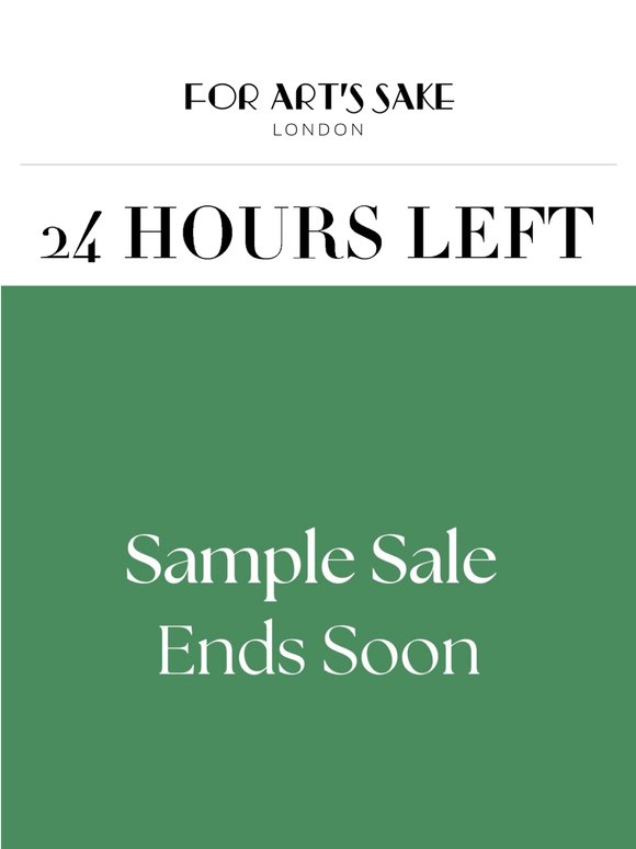 Last Chance: Sample Sale Ends Soon