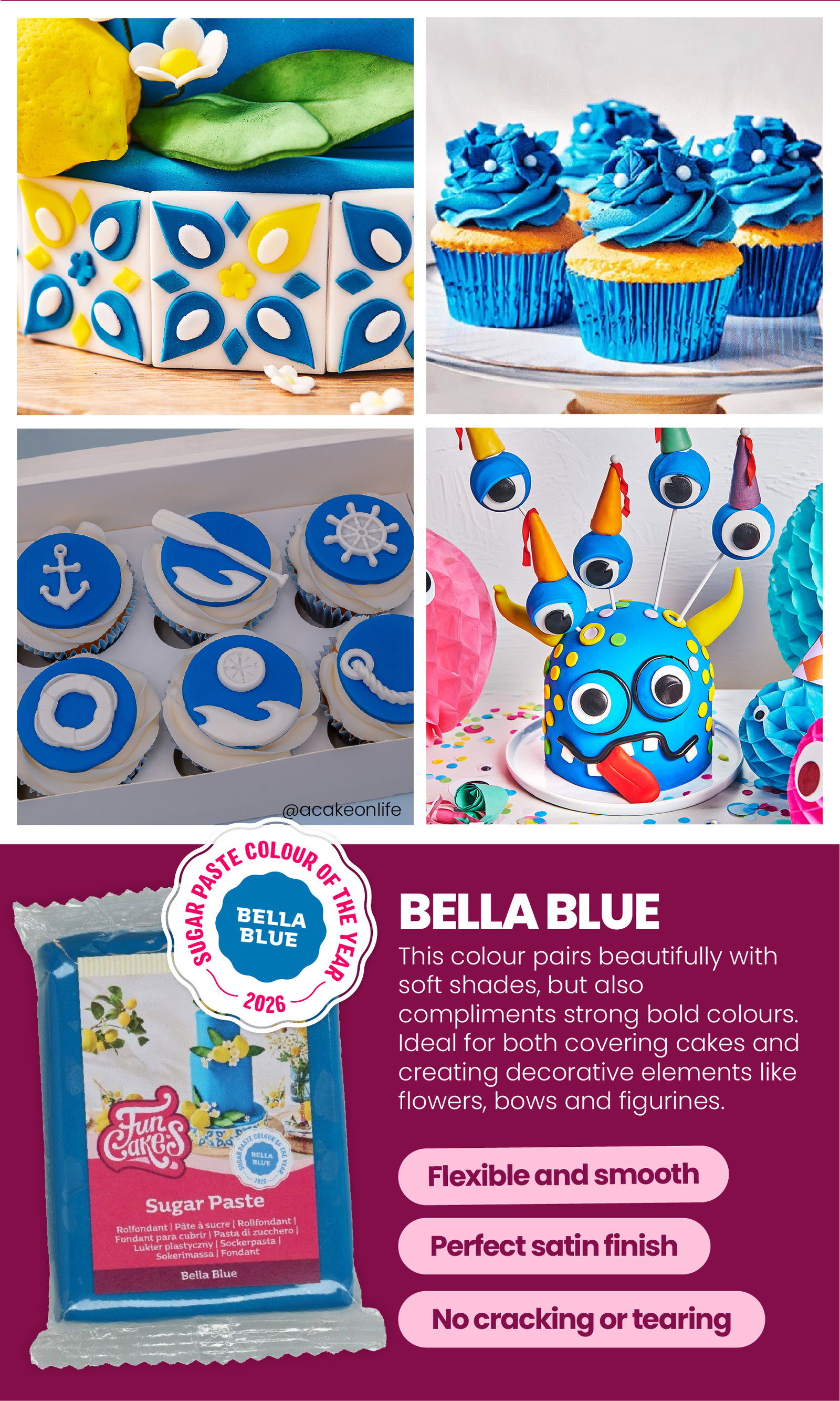 bella blue | flexible and smooth | perfect satin finish | no cracking or tearing