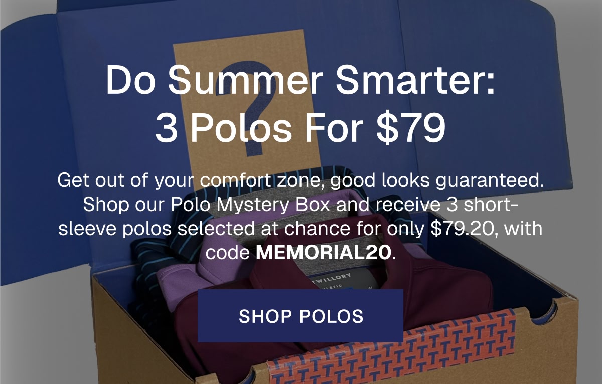 Do Summer Smarter: 3 Polos For $79
