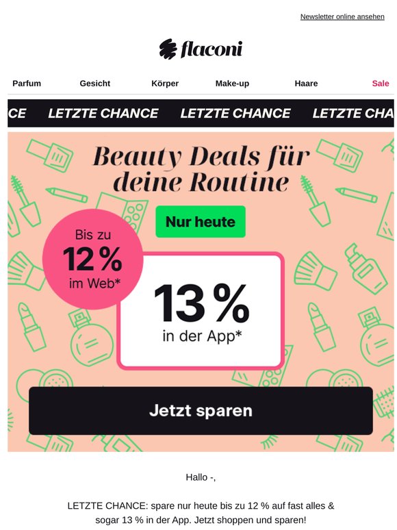 🚨Dein 13 %-Gutschein verschwindet