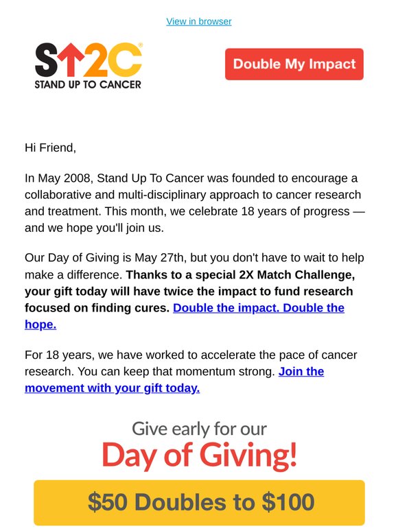 Your Day of Giving gift has 2X the impact