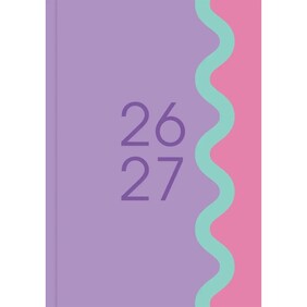 Purple Vibrant Academic Day To View A5 Diary 2026 - 2027