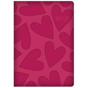 Red Hearts Academic A5 Diary 2026 - 2027