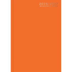 Orange Classic Academic Day To View A4 Diary 2026 - 2027