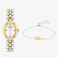 Coach Ladies Sammy White Dial Two Tone 28mm Watch 14000128
