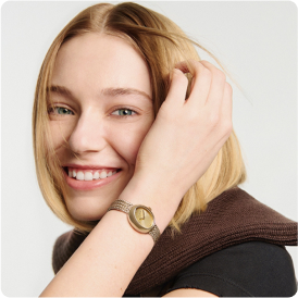 Coach Ladies’ Sammy Gold Tone Oval Dial Mesh Band Watch 14504567