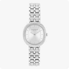 Coach Harlow Oval Silver Dial Stainless Steel Watch 14504659