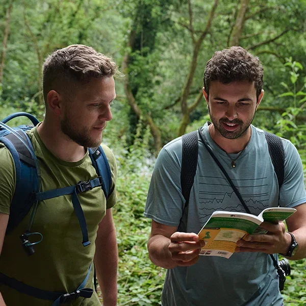 Two people looking at Pathfinders