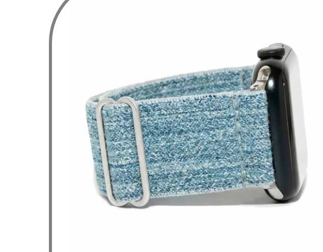 Topaz blue metallic Apple Watch band