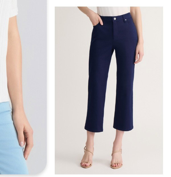 Plus Lexington Straight Leg Cropped Jeans