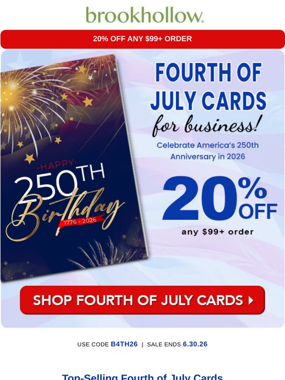 Celebrate 250 YEARS 🇺🇸 Shop 4th of July Cards!