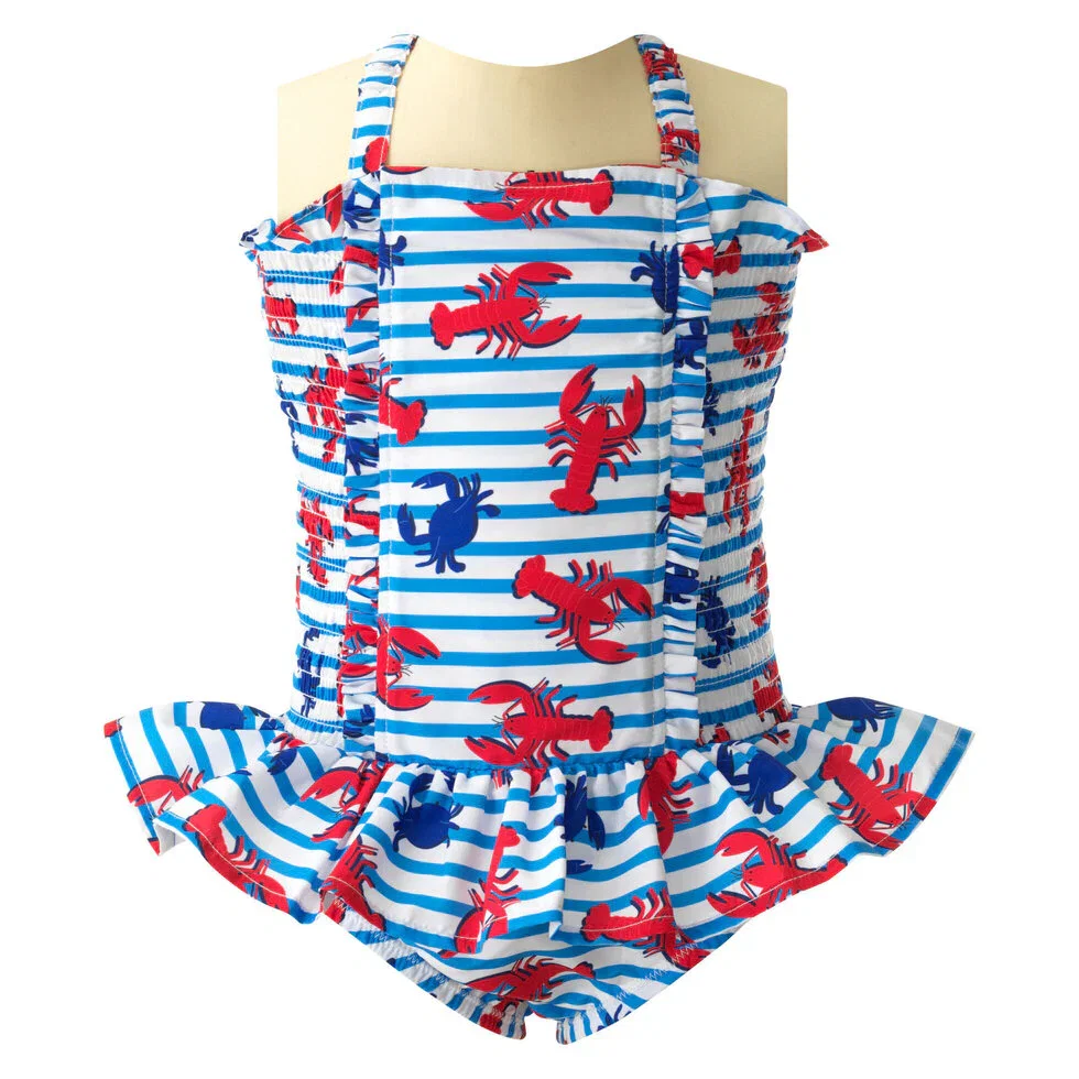 Lobster Ruched Swimsuit