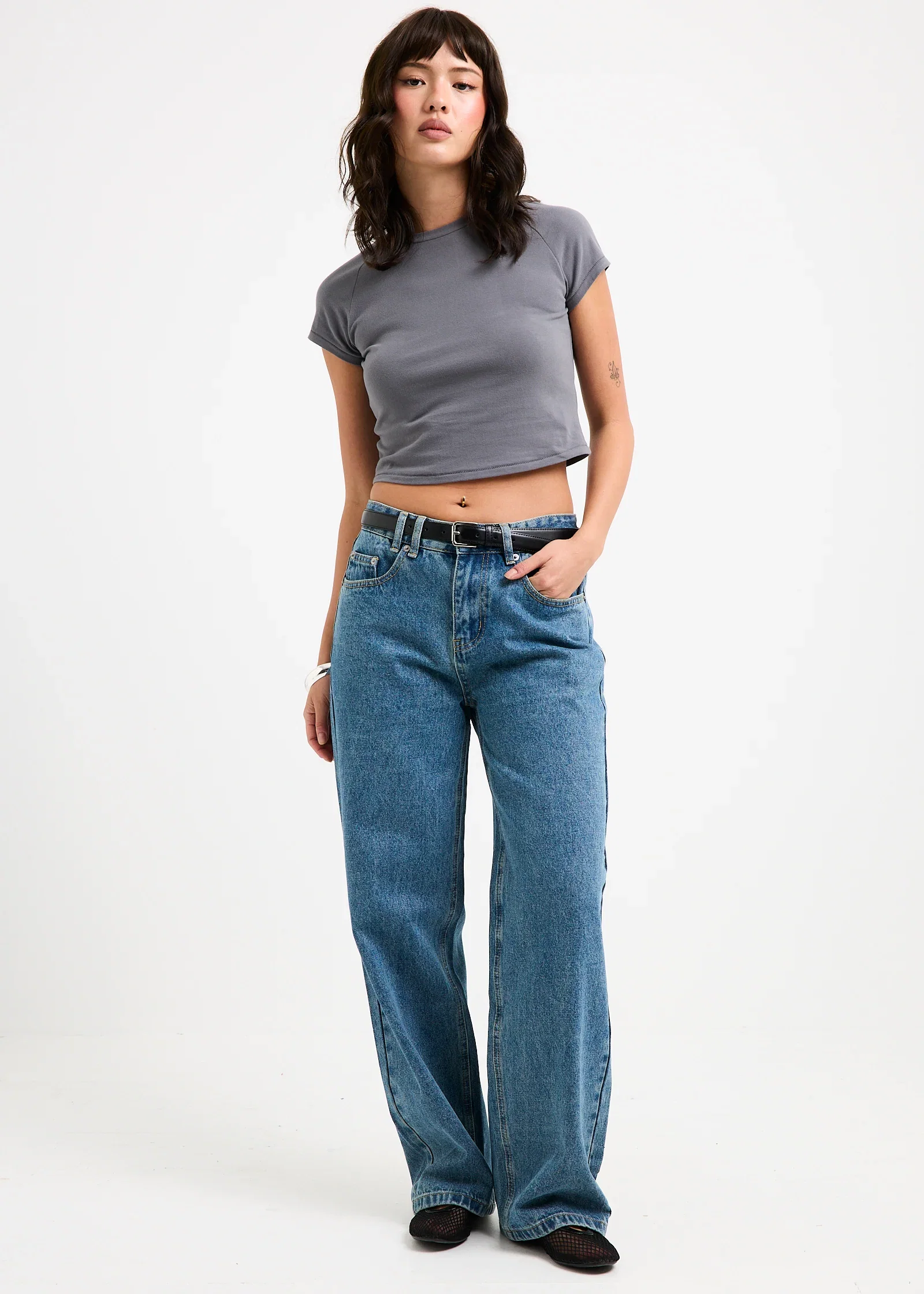 Image of Priya Mid Straight Denim Jeans