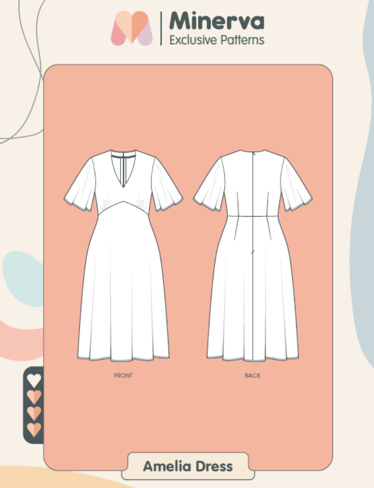 Minerva Exclusive Paper Sewing Pattern Amelia Dress