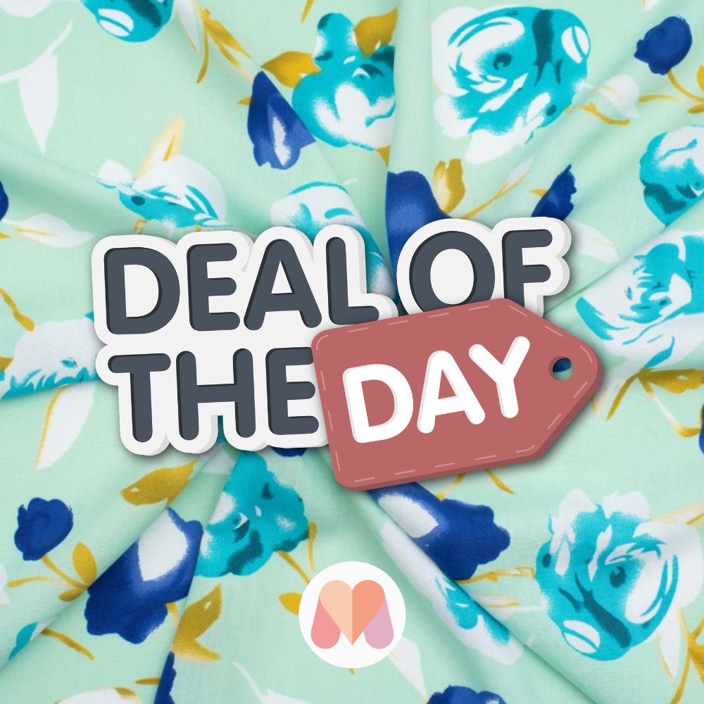 Deadstock Viscose Challis Fabric Aqua