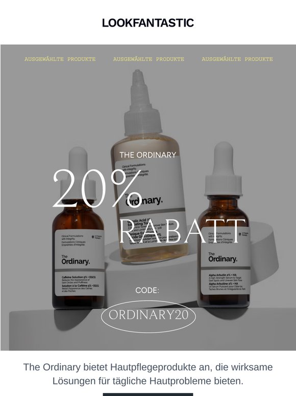 The Ordinary 20% Rabatt