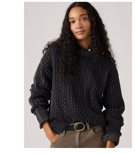 Levi's® Women's Leilah Cable Crewneck Sweater