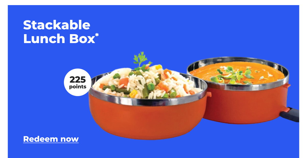 Stackable Lunch Box* (with 225 points) - Redeem now