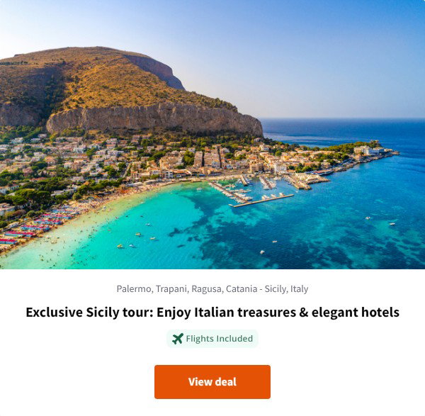 Exclusive Sicily tour: Enjoy Italian treasures & elegant hotels