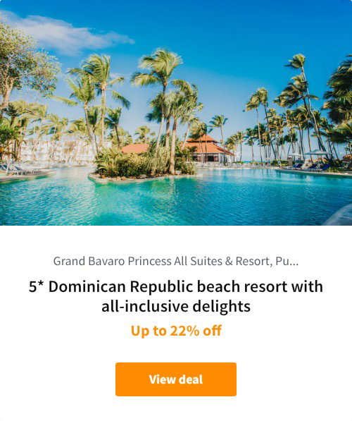 5* Dominican Republic beach resort with all-inclusive delights