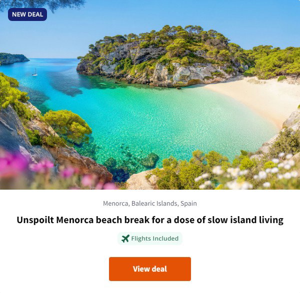 Unspoilt Menorca beach break for a dose of slow island living
