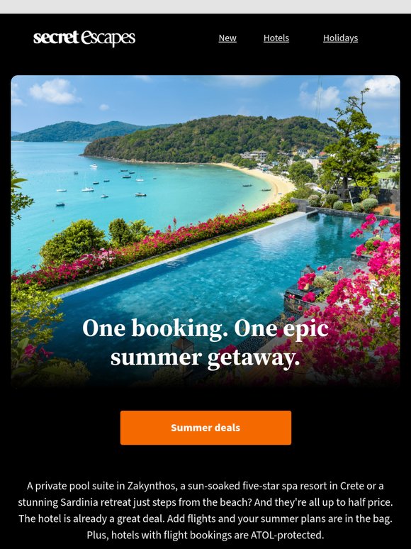 Half-price hotel +✈️ = BIG summer savings