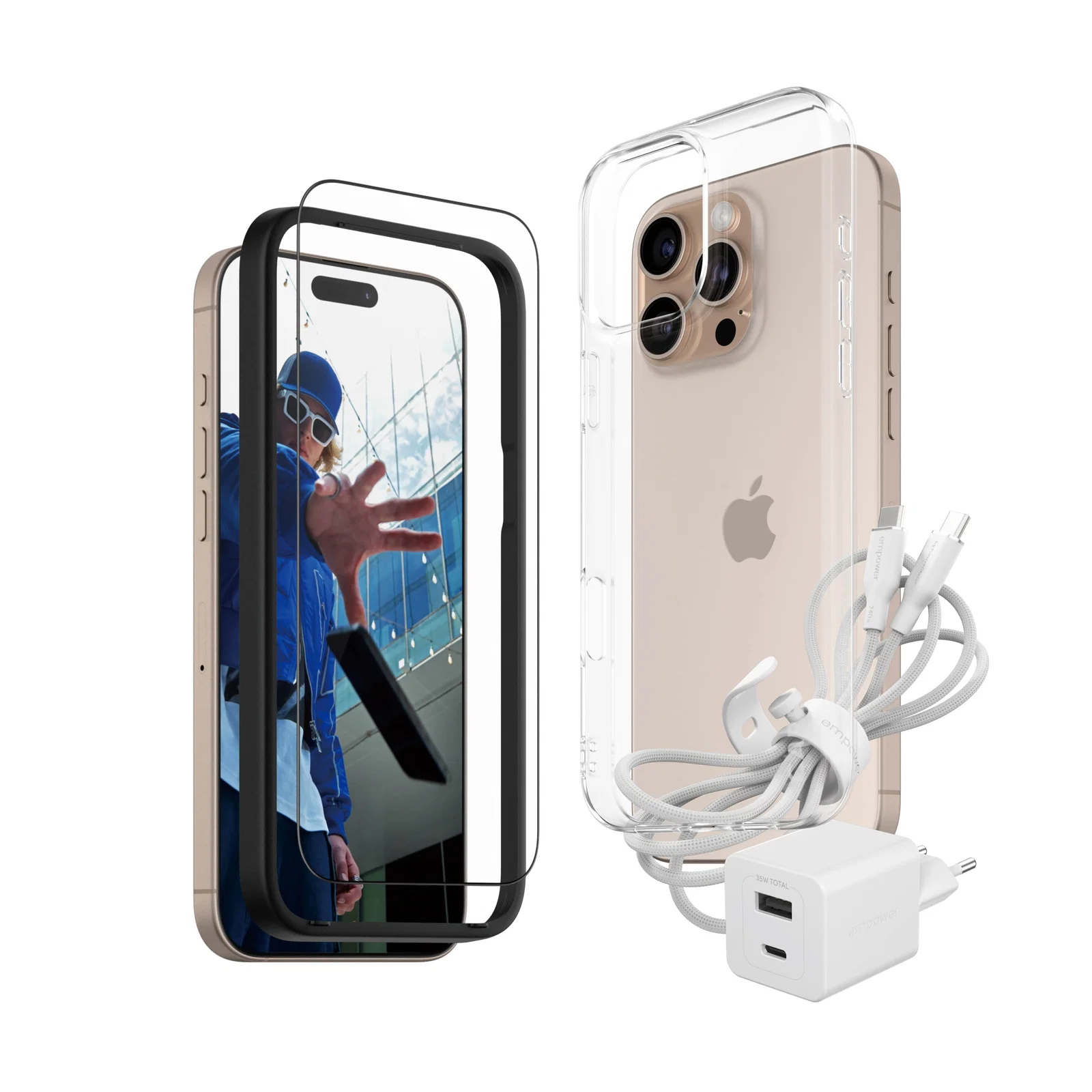 Image of PanzerGlass® Essential Bundle iPhone 16 pro max