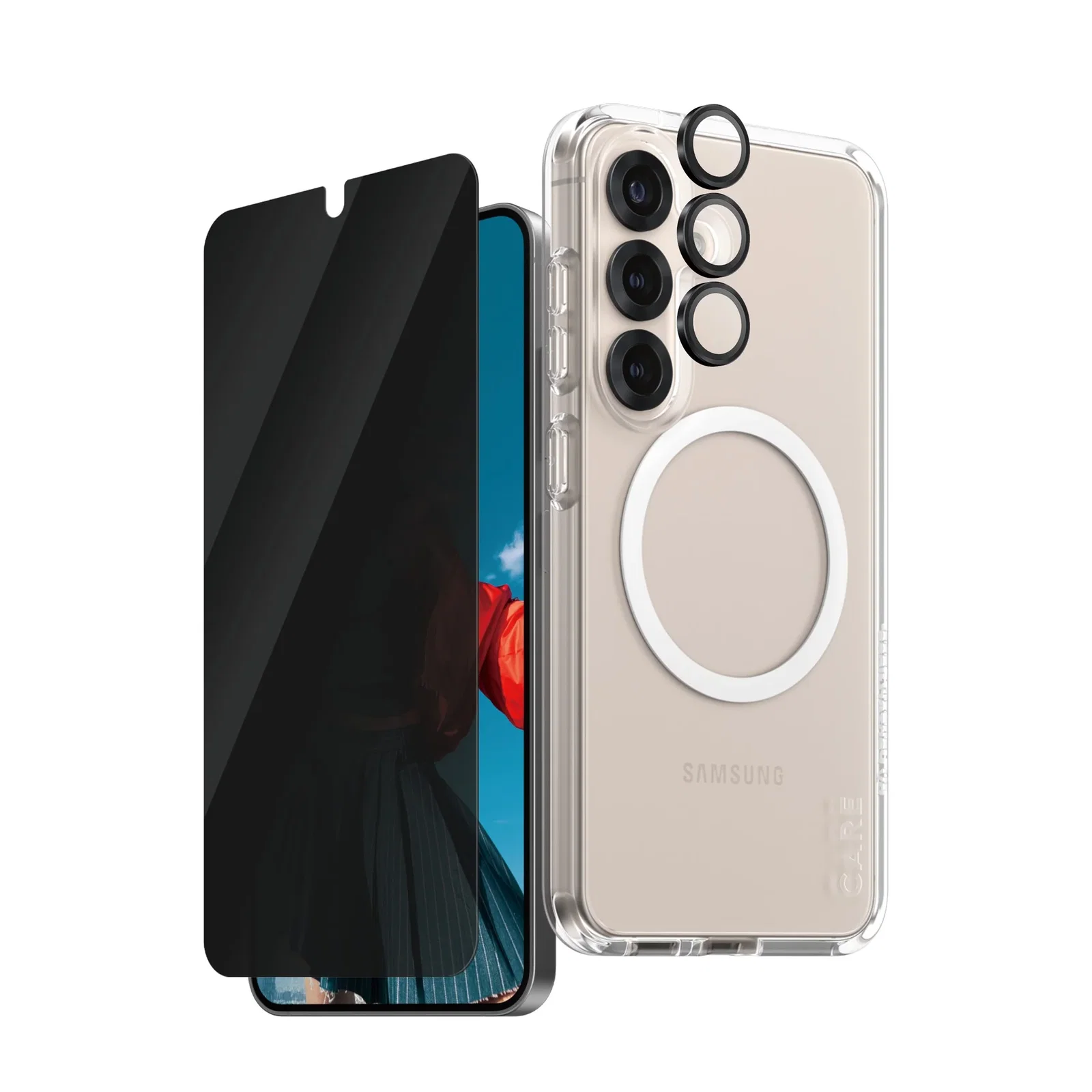 Image of PanzerGlass® | CARE™ by PanzerGlass® 3-in-1 Privacy Set Samsung Galaxy S25