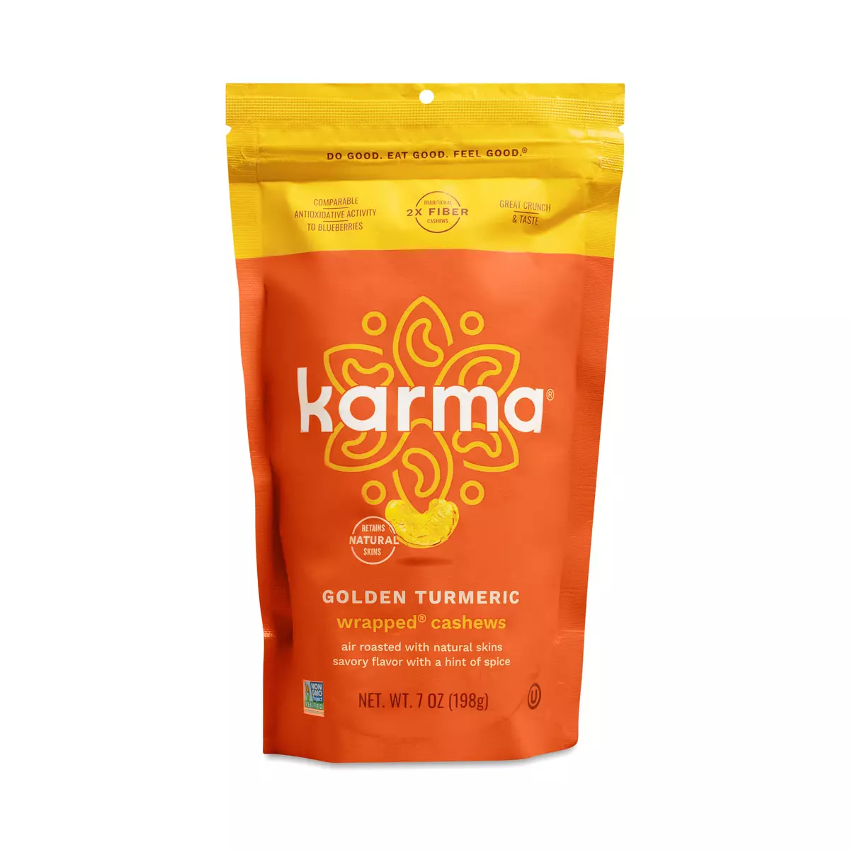 Karma Nuts Wrapped Cashews, Golden Turmeric