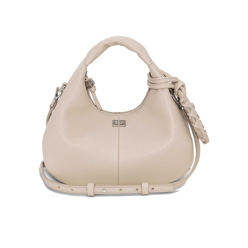 Image of Hobo Mini Grained Bag - White Pepper