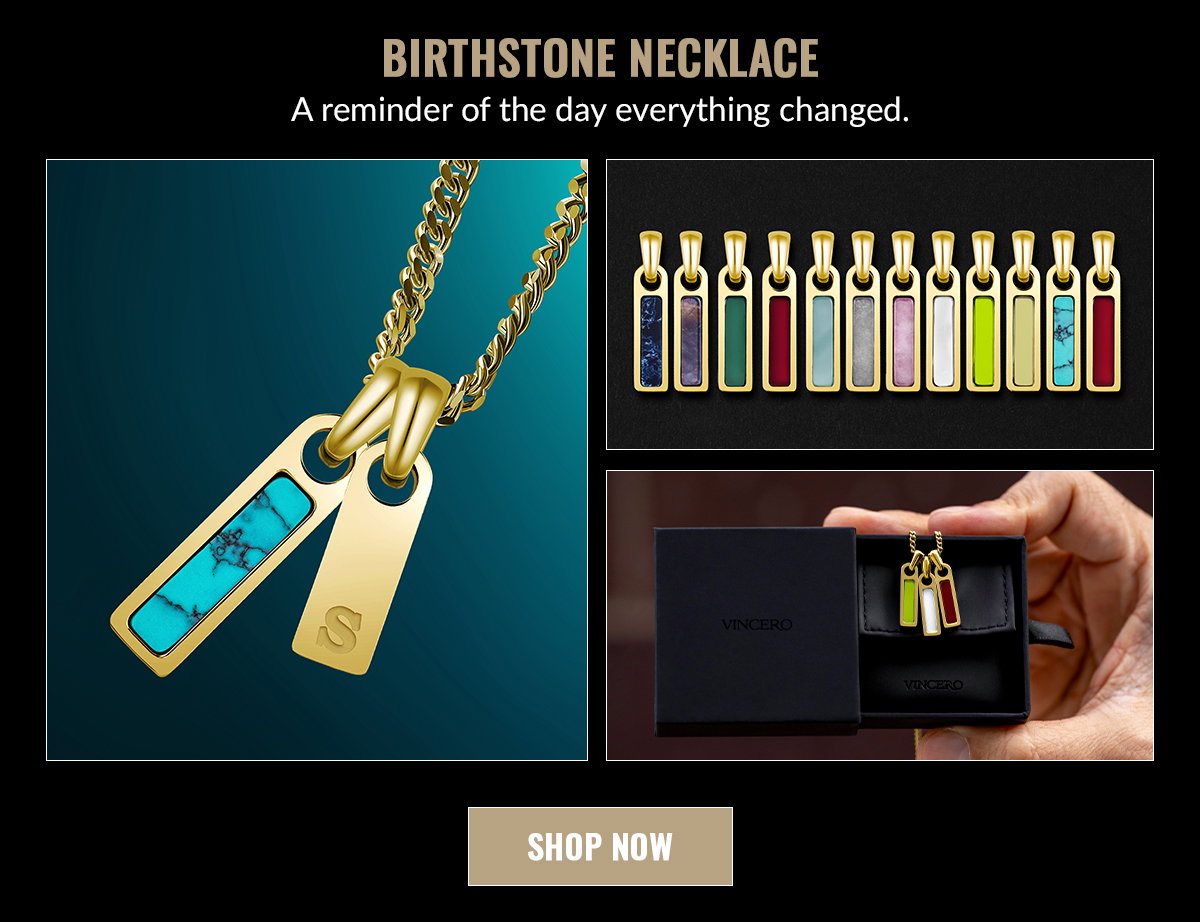 BIRTHSTONE NECKLACE A reminder of the day everything changed.