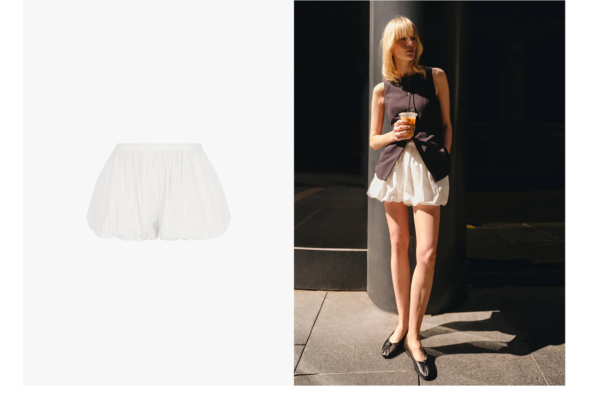 PAULO BUBBLE HEM POPLIN SHORTS
