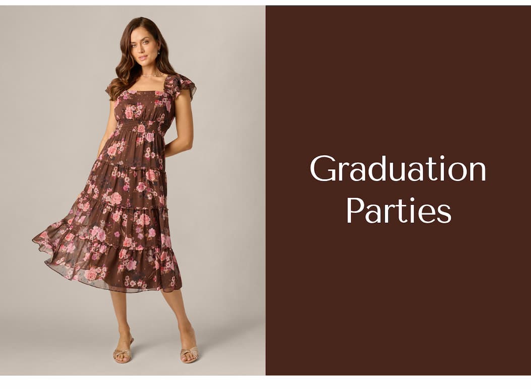 Flutter Sleeve Floral Metallic Chiffon Midi Dress In Brown Multi