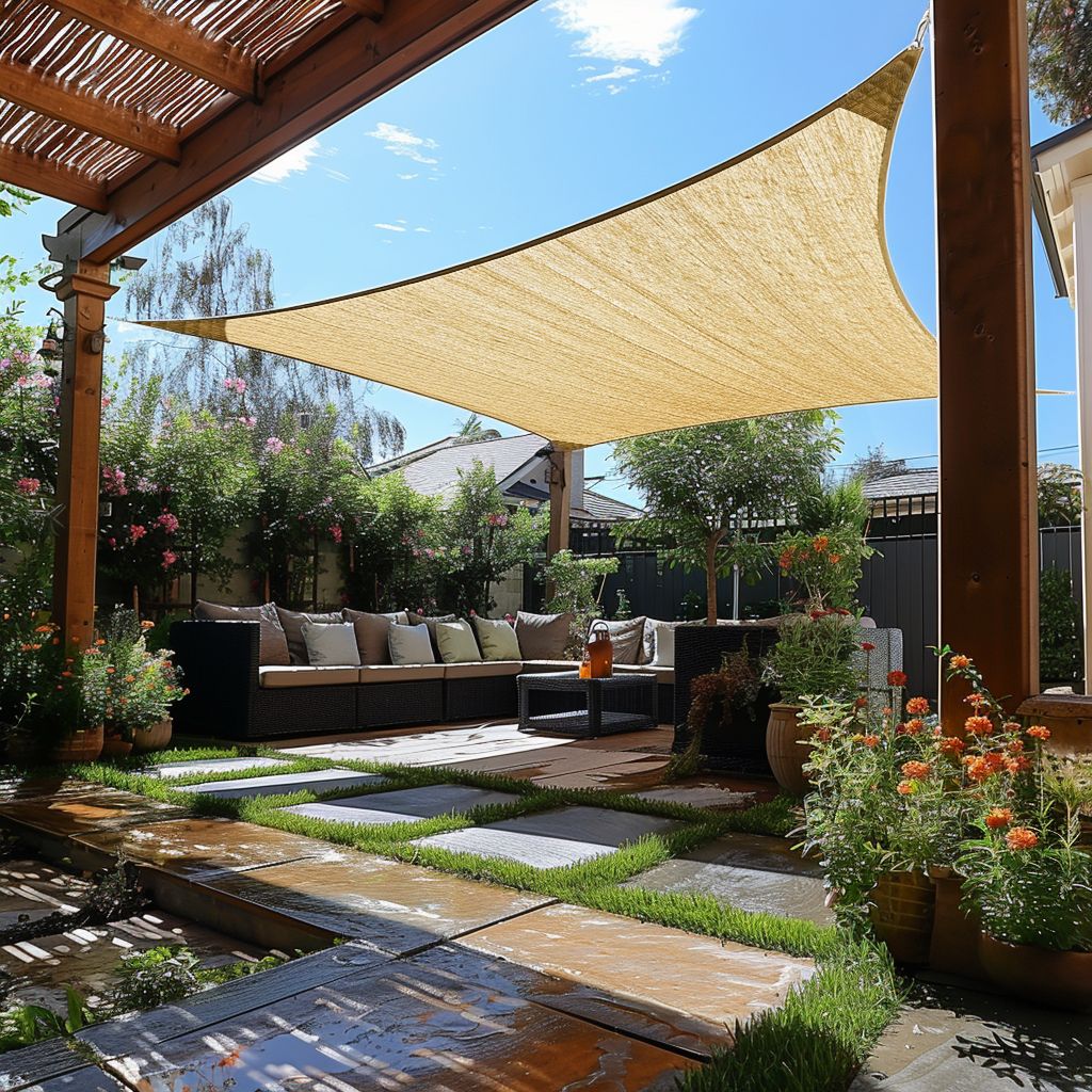 Custom Sized Breathable UV Block Rectangle HDPE Sun Shade Sail for Patio/Pool