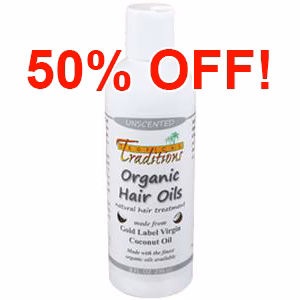 Image of Coconut Oil Hair Oils - 8 oz. - Unscented