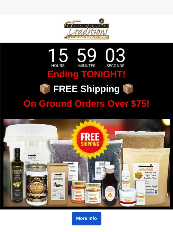 Ends TONIGHT! FREE Shipping $75 min. - 50% OFF Gallons Palm Shortening!