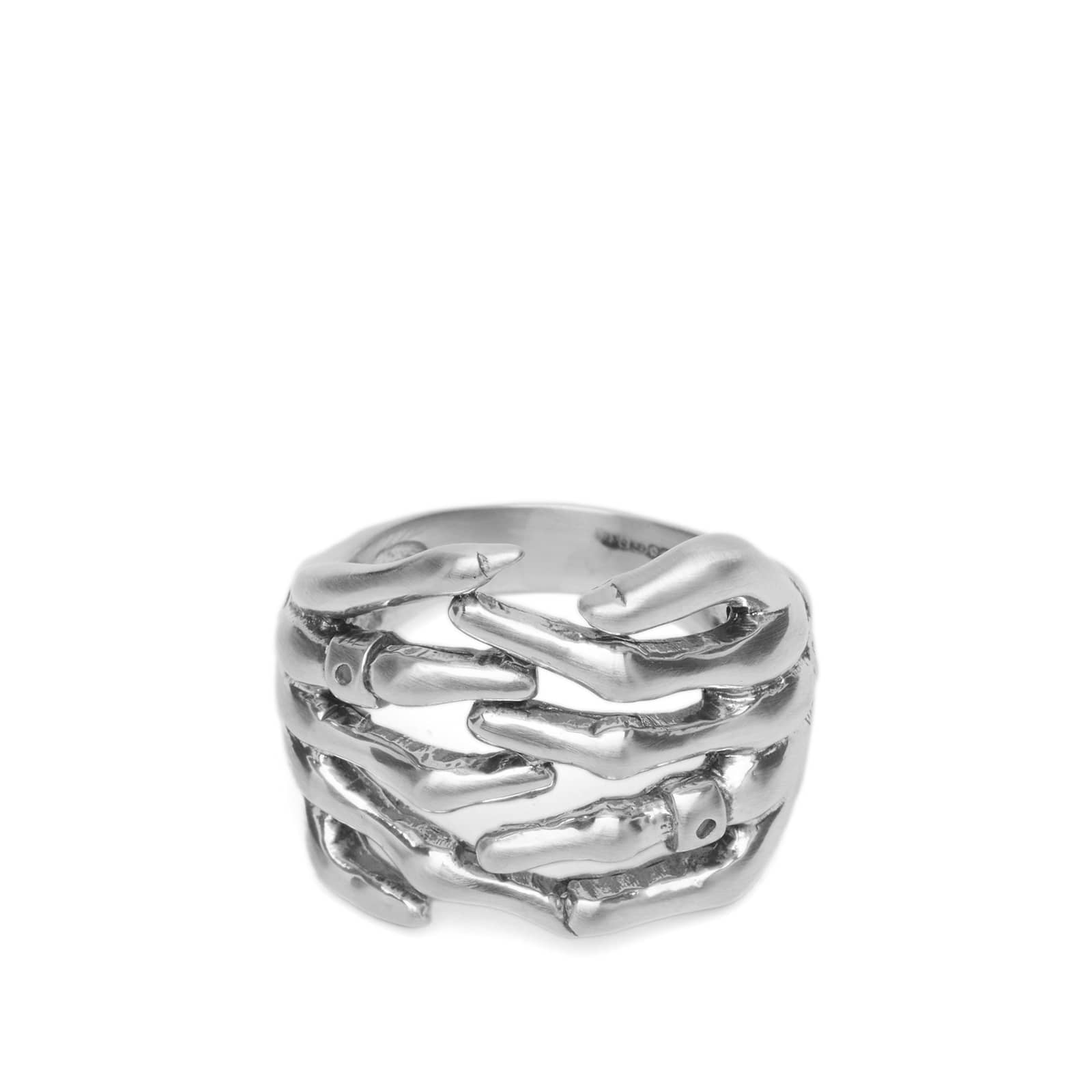 Serge DeNimes Silver Skeleton Hands Ring