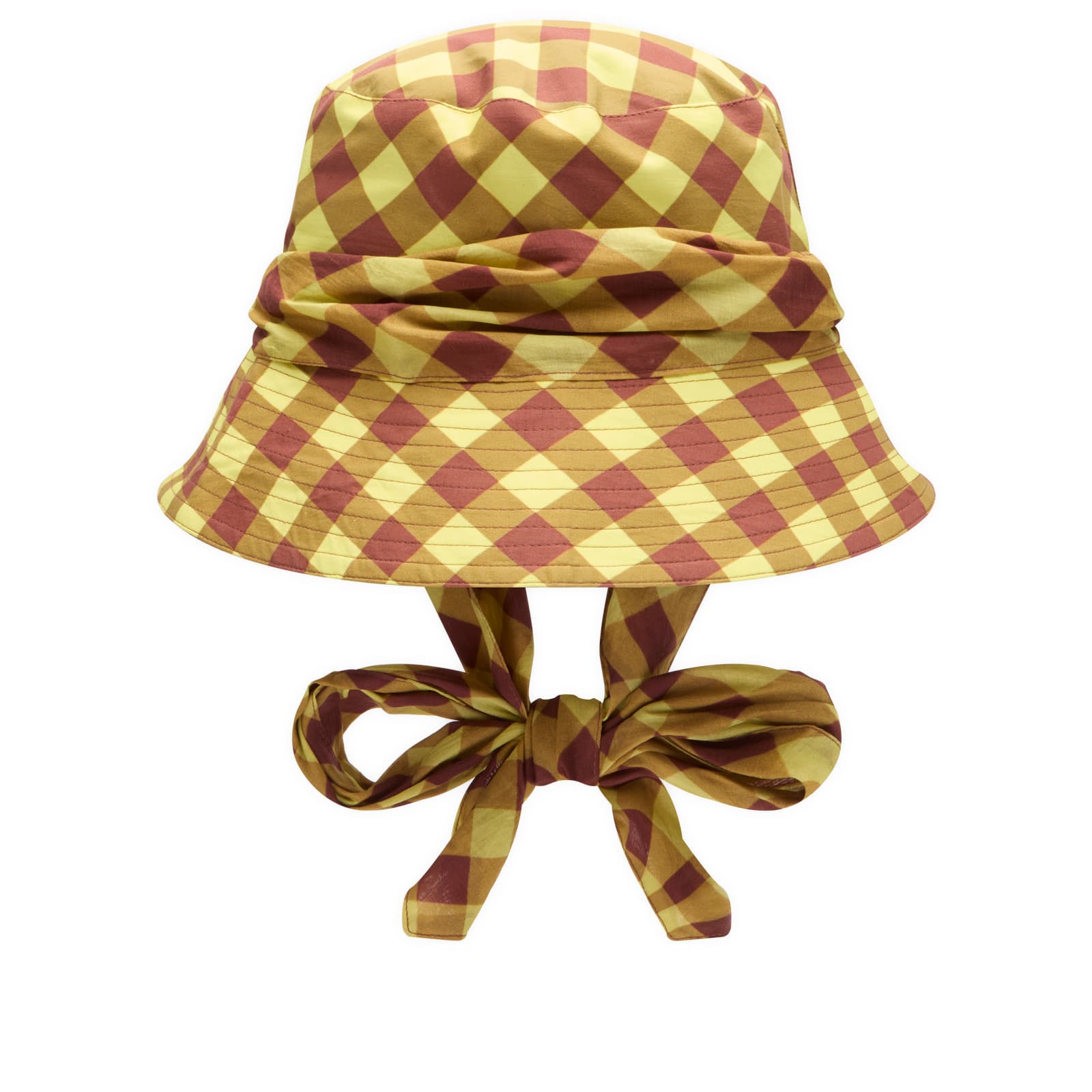 Damson Madder Sunhat With Tie