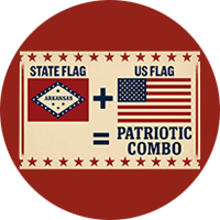 State plus US flag sale