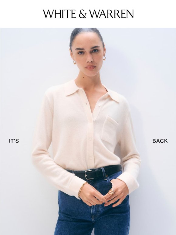 Back in Stock: Cashmere Button Shirt