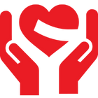 Hands holding a heart icon