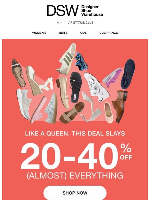 Stop. Drop. Shop. 20-40% off this Long Weekend