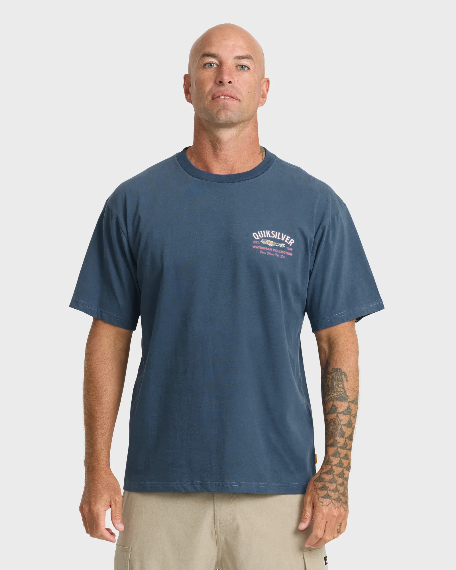 Image of Waterman Lure Shop Classic Short Sleeve Knit T-Shirt - Dark Denim