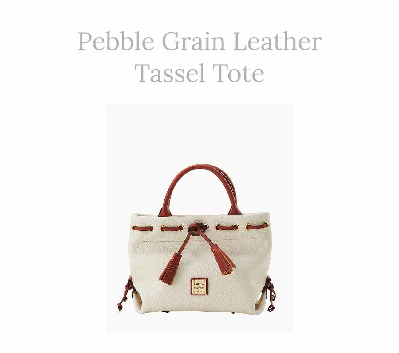Pebble Grain Tassel Tote